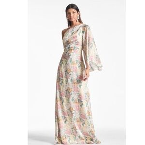 Sachin + Babi Keely Asymmetric Gown in Antique Bouquet